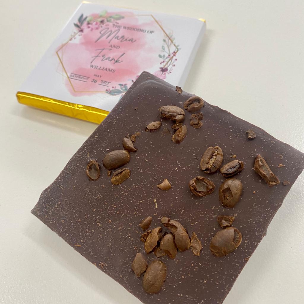 Personalised Vegan Koko Moka Dark Chocolate Bar